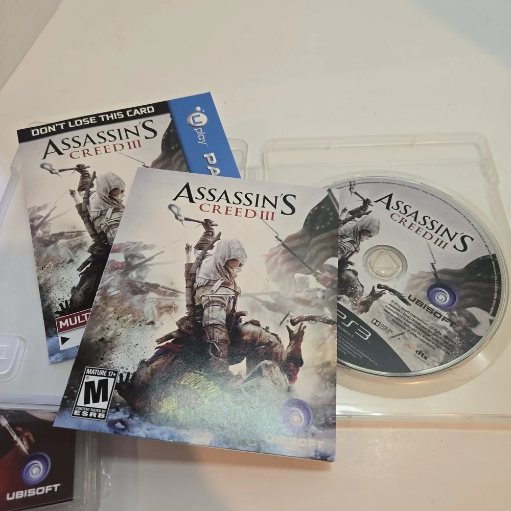 2 games ASSASSINS CREED II & III‎ Sony PlayStation 3, 2008) COMPLETE PS3